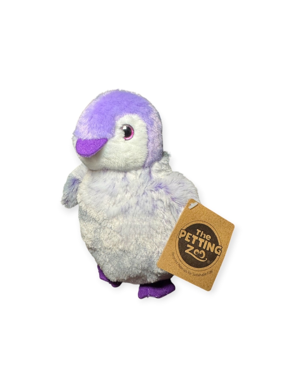 The Petting Zoo Purple Penguin Arctic Lavender Ice Plushie Stuffed Animal NWT 6”